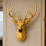 Deer Head Wall Mount Golden Finish