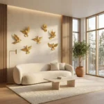 Flying Doves Wall Decor Set Golden - Image 5