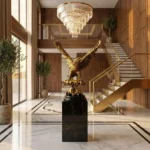 Eagle Statue Sculpture in Antique Gold - Image 5