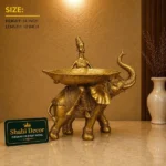 Elephant Lady Figurine Antique Gold - Image 2