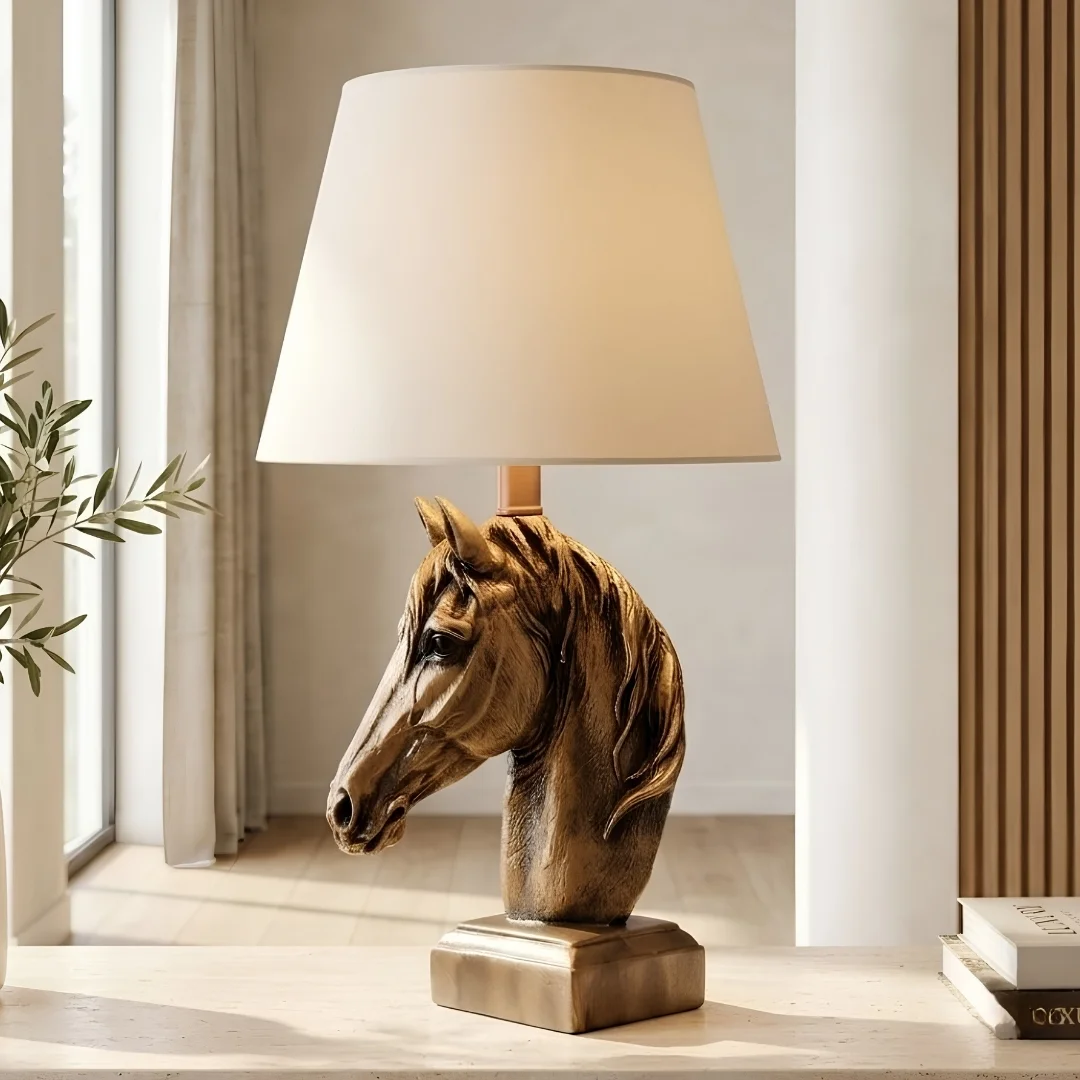 golden-stallion-bedside-lamp-2.webp Horse Head Lamp Antique Bronze Finish - Image 1