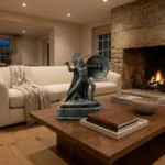 Spartan Warrior Statue Antique Bronze - Image 4