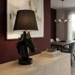 Horse Head Lamp Matte Black - Image 3