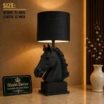 Horse Head Lamp Matte Black Finish - Image 2