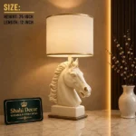 Horse Head Table Lamp Off-White - Image 2