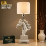 Horse Head Table Lamp Off-White - Image 2