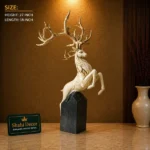 Stag Decorative Figurine Cream Black - Image 2