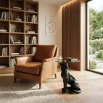 Leopard Side Table Matte Black - Image 3