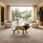 Lion Coffee Table Gold Finish - Image 3