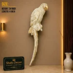Parrot Wall Sculpture White Gold - Image 2