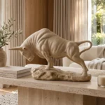 Charging Bull Sculpture Sandstone Finish