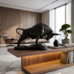 Charging Bull Statue Matte Black - Image 5