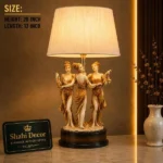 Figurine Table Lamp Gold Finish - Image 2