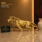 Lion Statue Figurine Golden Finish - Image 2