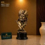 Pirate Bust Statue Antique Gold - Image 2