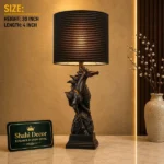 Horse Table Lamp Black and Bronze - Image 2