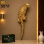 Parrot Wall Sculpture Golden Finish - Image 2