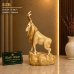 Markhor Statue Figurine Antique Gold - Image 2