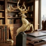 Stag Decorative Figurine Cream Black - Image 4