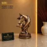 Horse Head Sculpture Antique Bronze Finish - Image 2
