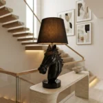 Horse Head Lamp Matte Black - Image 4