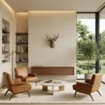 Deer Head Wall Art Bronze Finish - Image 3