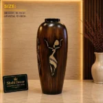 Decorative Floor Vase Dark Brown Finish - Image 2