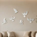 Flying Doves Wall Decor White