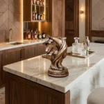 Horse Head Sculpture Antique Bronze Finish - Image 5
