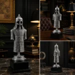 Warrior Armor Statue Antique Silver - Image 5