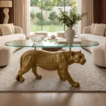Panther Coffee Table Golden Finish