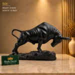 Charging Bull Statue Matte Black - Image 2