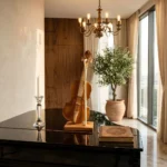 Violin Table Figurine Orange Finish - Image 3
