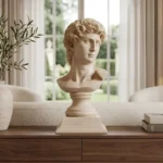 David Bust Sculpture Cream Finish