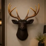 Deer Head Wall Decor Bronze