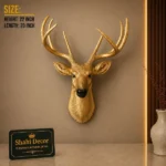 Deer Head Wall Mount Golden Finish - Image 2