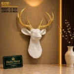 Deer Head Mount White and Gold - Image 2