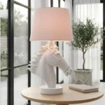 Horse Head Lamp in Glossy White