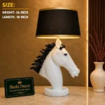 Horse Head Lamp White and Black - Image 2
