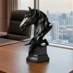 Horse Head Sculpture Antique Silver Finish
