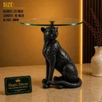 Leopard Side Table Matte Black - Image 2