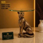 Leopard Accent Table Antique Bronze - Image 2