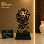 Lion Head Bust Antique Bronze Finish - Image 2