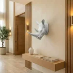 Rhino Head Wall Sculpture White - Image 5