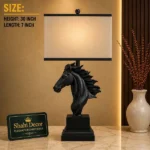 Horse Head Lamp Matte Black Finish - Image 2