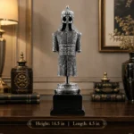 Warrior Armor Statue Antique Silver - Image 3