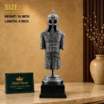 Warrior Armor Statue Antique Silver - Image 2