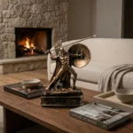 Spartan Warrior Statue Antique Bronze Finish - Image 4