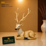 Sitting Deer Figurine Light Brown - Image 2