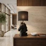 Horse Head Lamp Matte Black Finish - Image 3